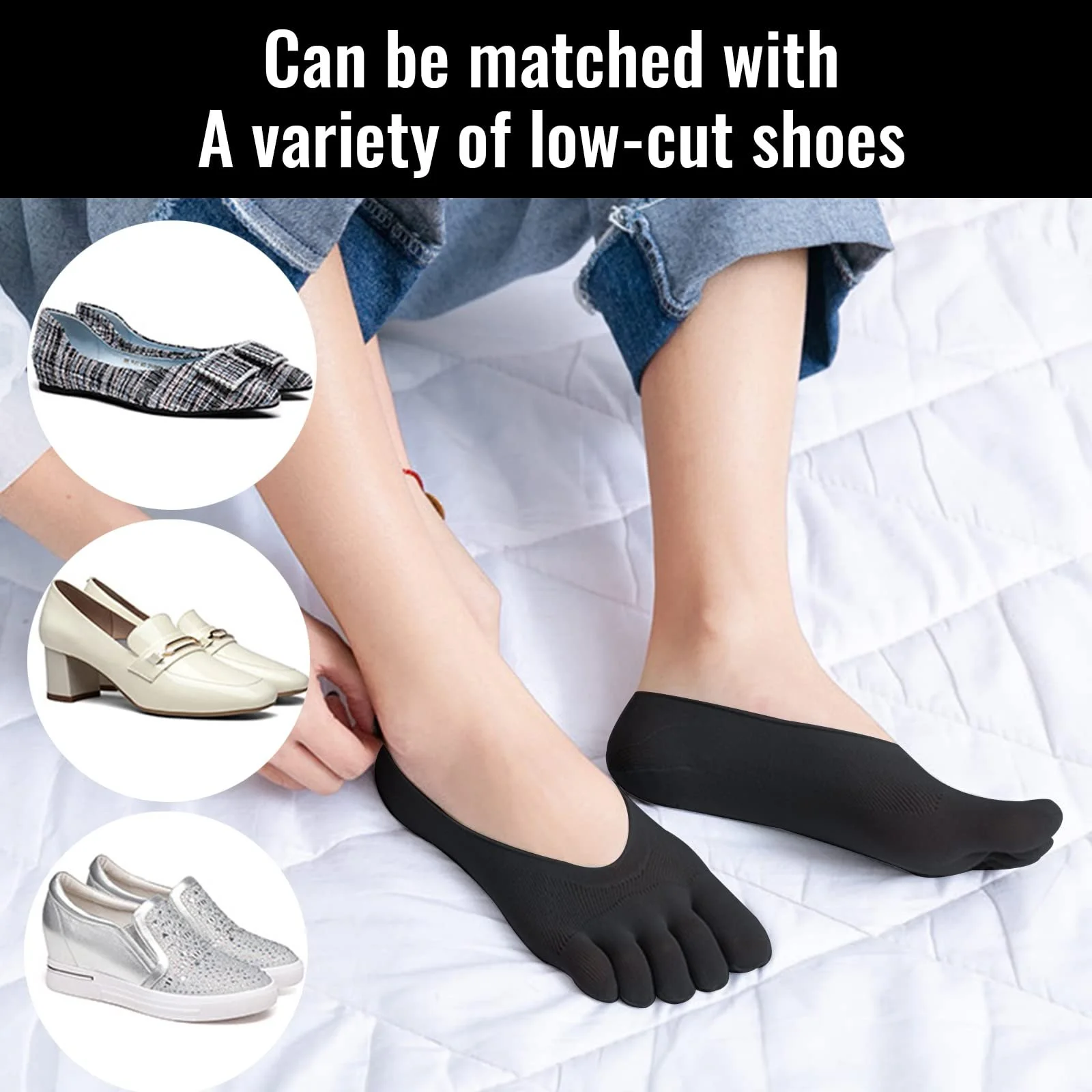 Шкарпетки з пальцями жіночі, 3 пари, фото №5