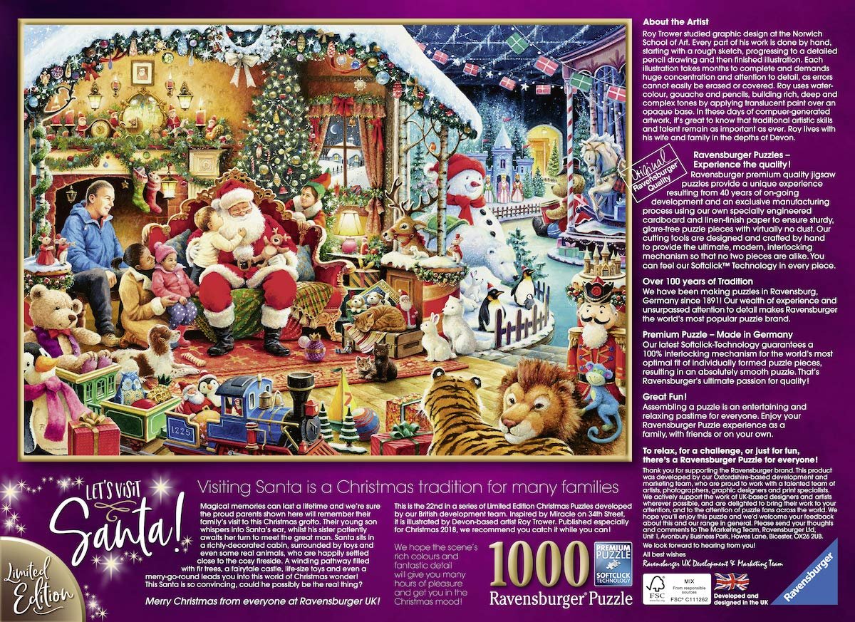 Пазл Ravensburger UK 15354 Let's Visit Santa Limited Edition 2018 1000 элементов, фото №2