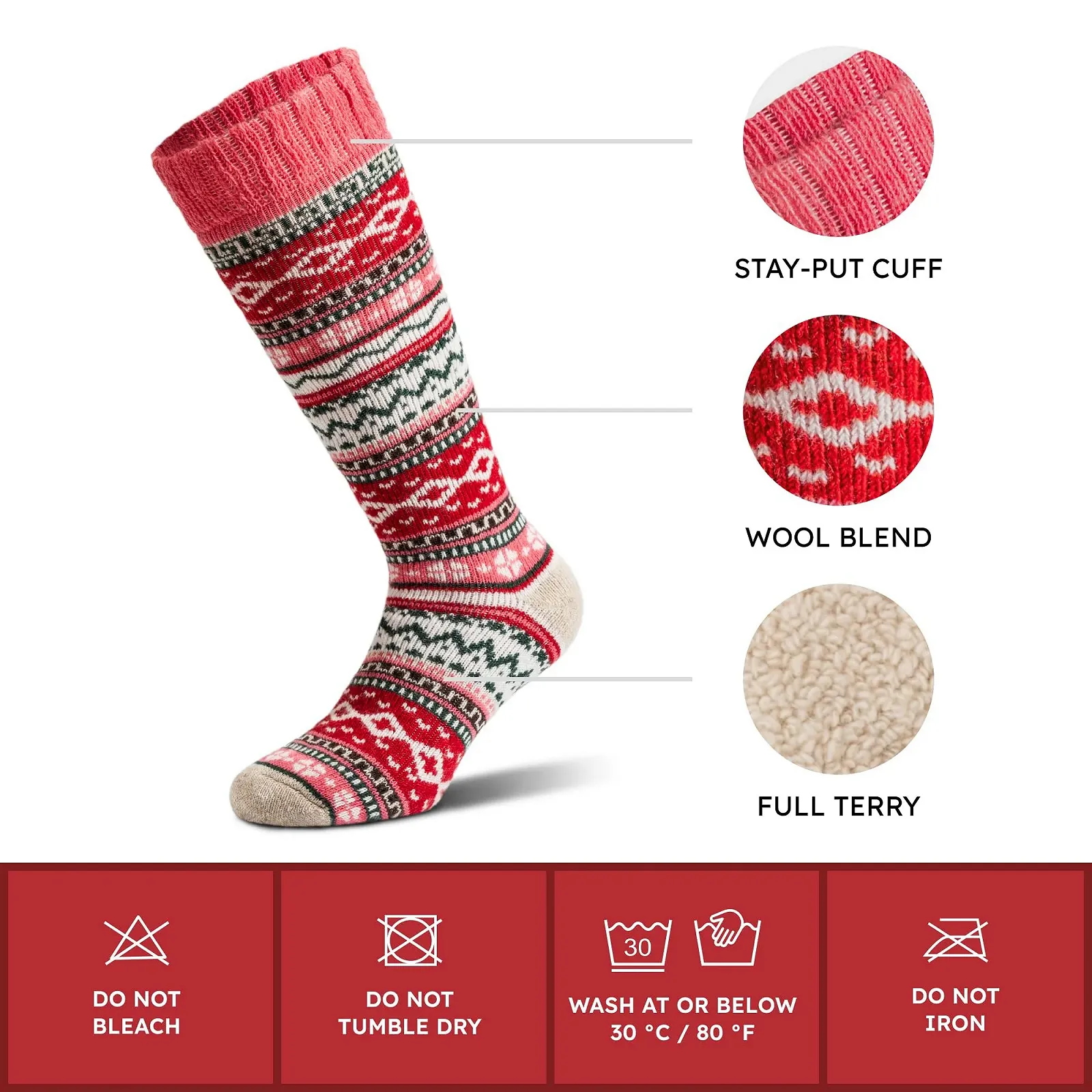 Шкарпетки NORDIC, 2 пари вовняних шкарпеток, фото №3