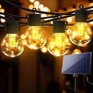 Сонячна гірлянда 50 LED 15 м, 4 режими, IP65, 3200 K, теплий білий - Фото 1