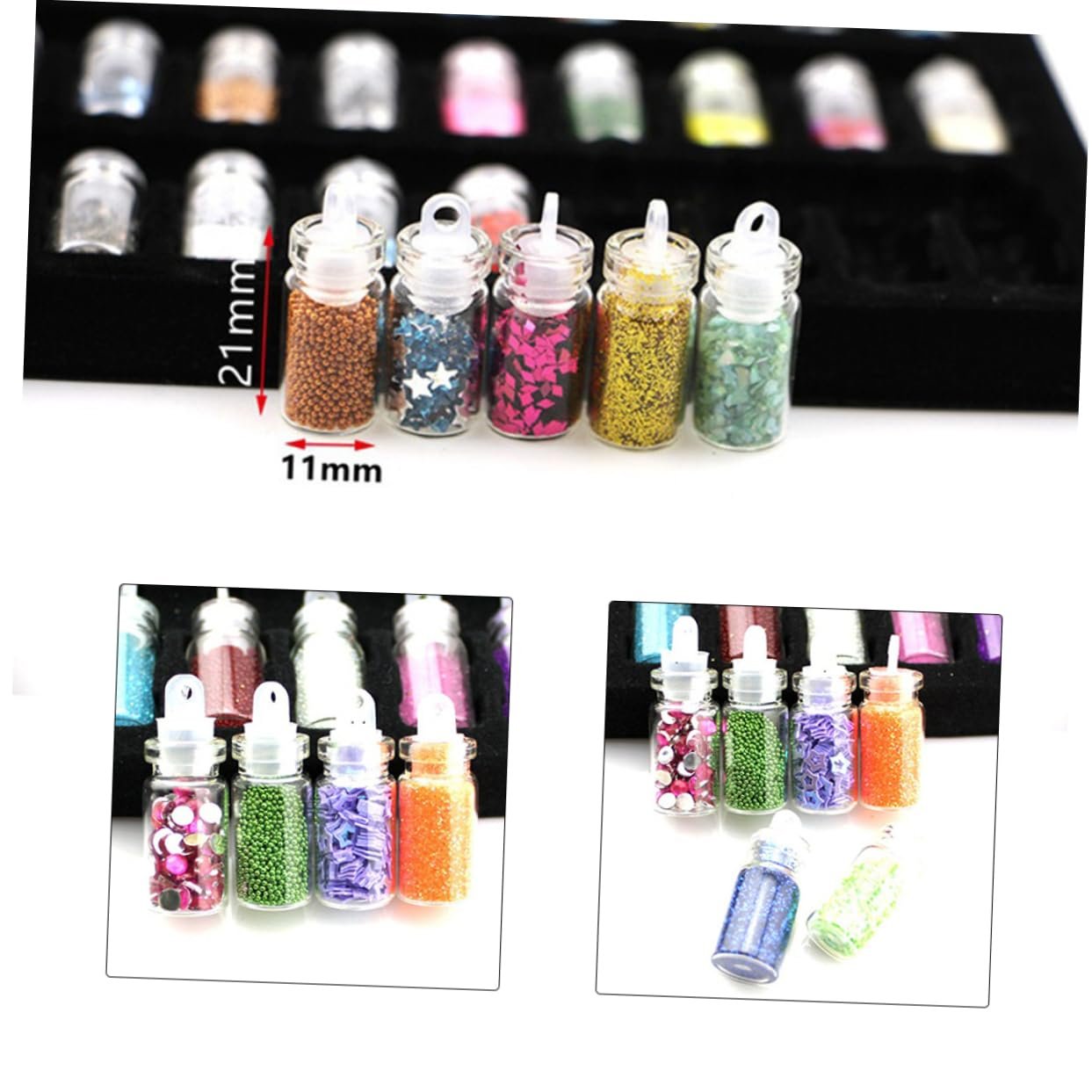 Набор для ногтей DIY FRCOLOR, аксессуары для маникюра с узорами, украшения для ногтей, включая дрель для основы, плоскую дрель и жемчужины феи, фото №6