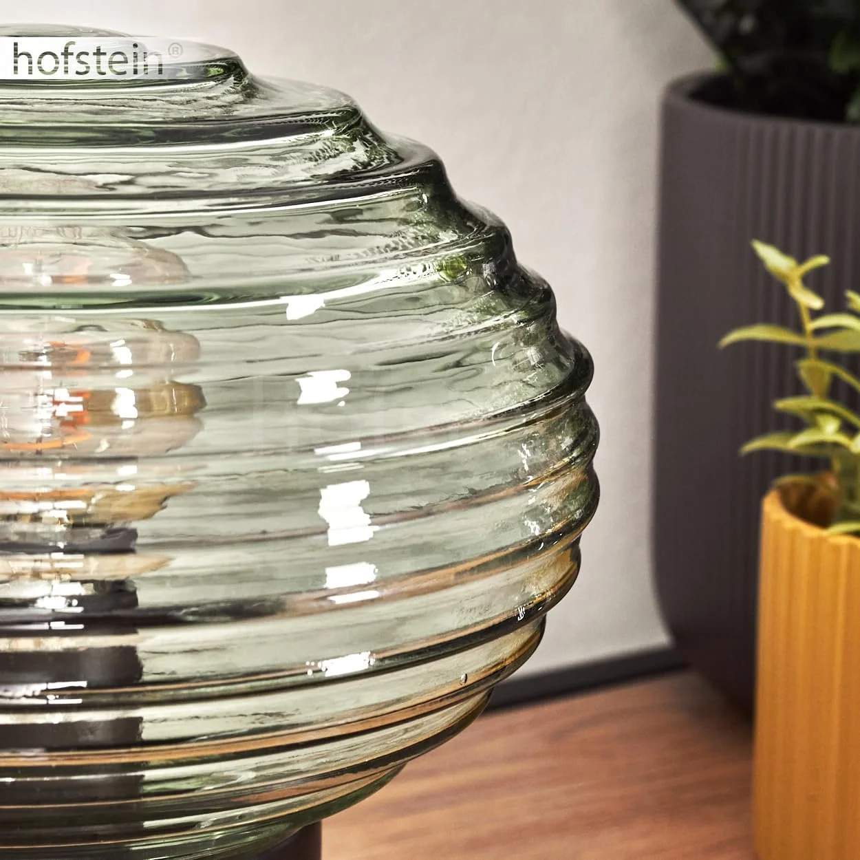 Настільна лампа Gualtar метал/скло Ø15,5 см 1 x E14 чорна/зелена, фото №4