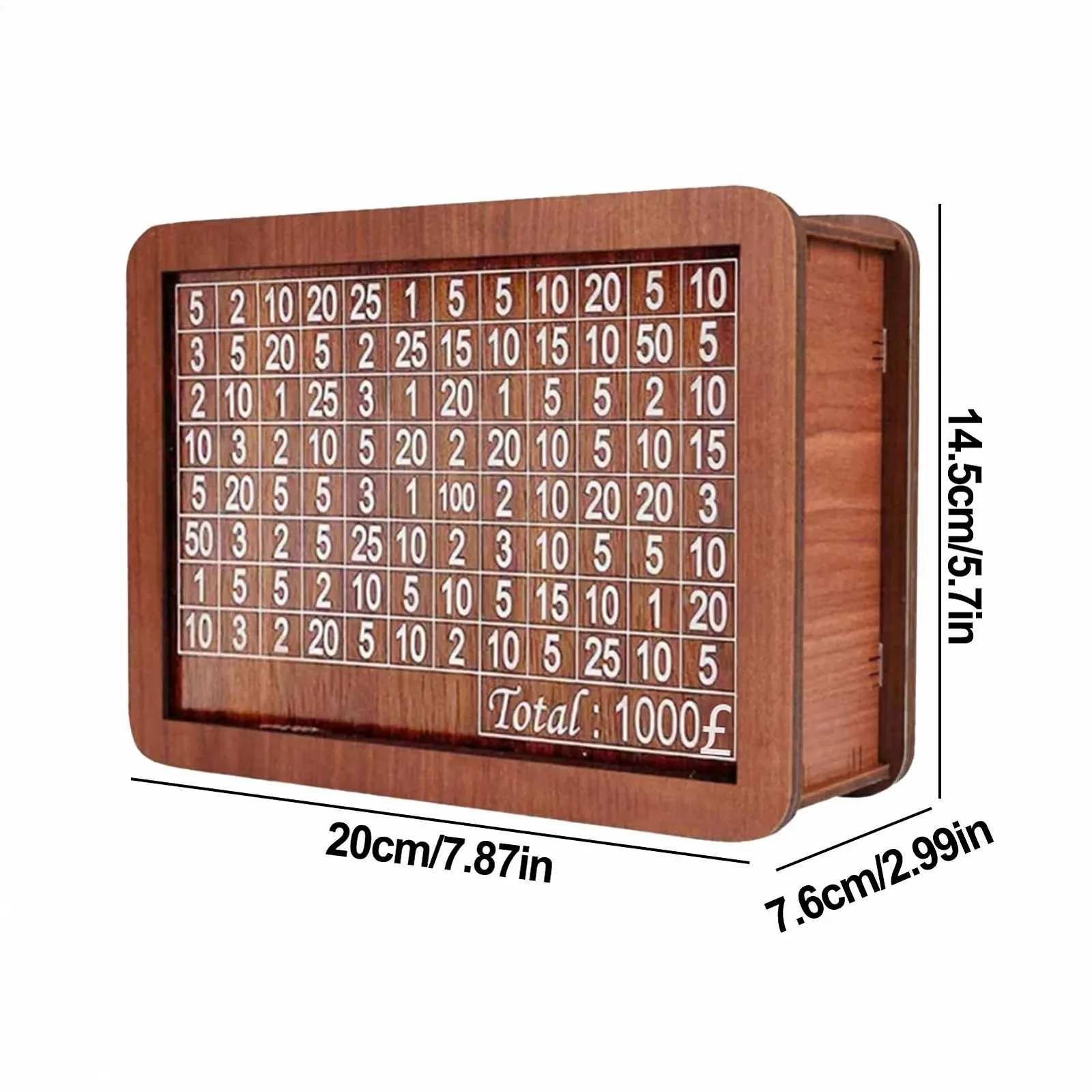 Скарбничка дерев'яна Spardose Aus Holz з лічильником на 10000 євро, фото №6