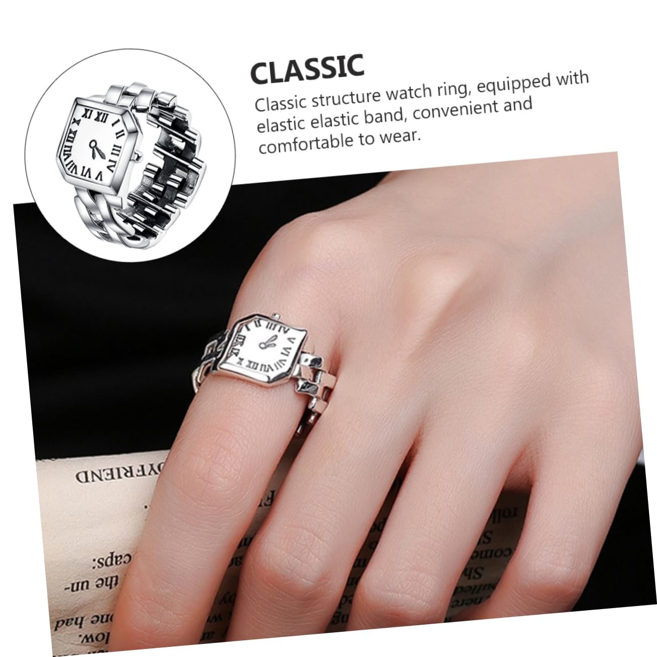 OATIPHO Ringuhr Декоративний годинник з дисплеєм та регульованим дизайном, фото №5