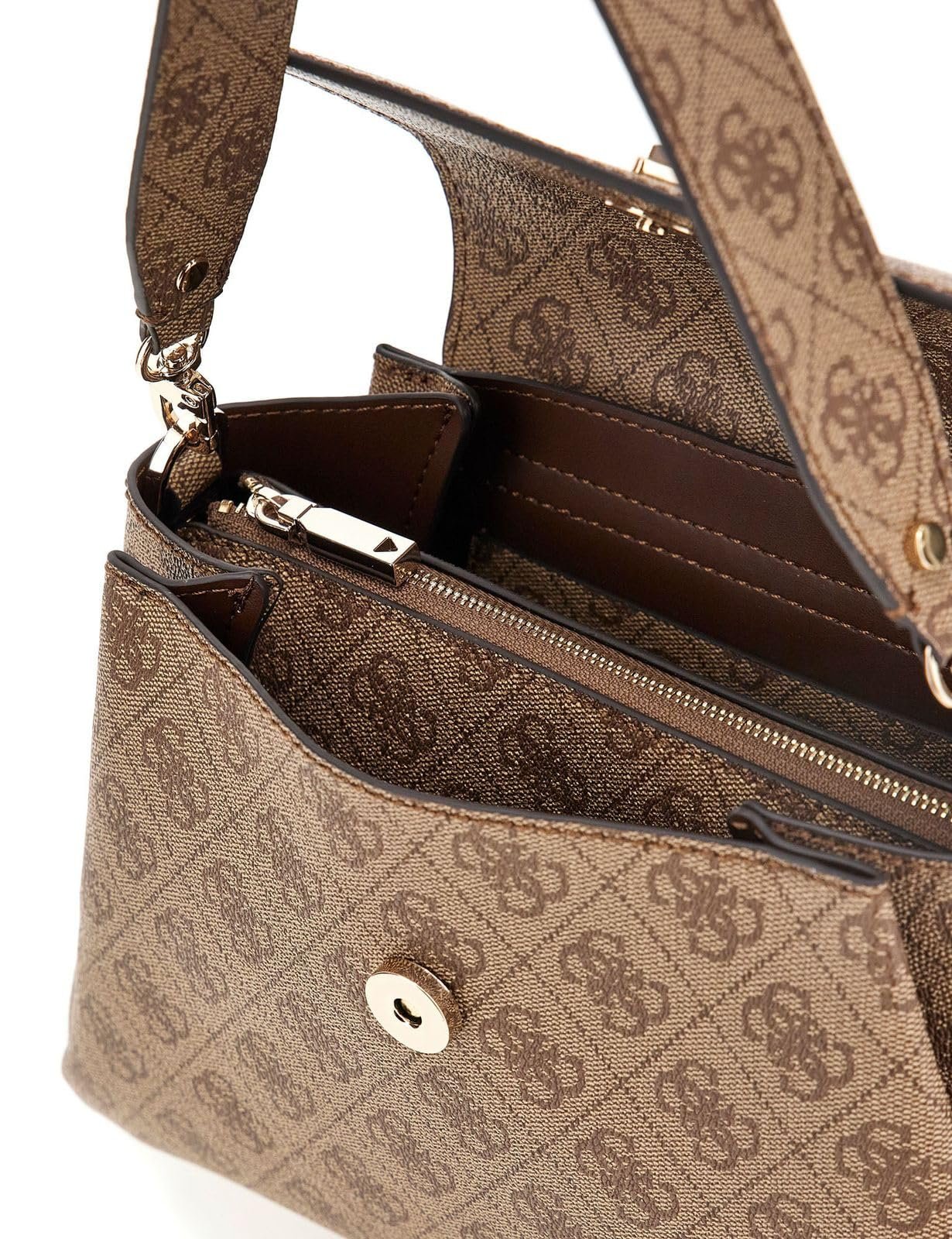 Женская сумка Guess - Sora Girlfriend Flap Shoulder Bag Коричневый Лого, фото №4