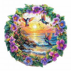 Дерев'яний пазл SECOGM 3D Resort Beach 100 деталей 21,5 x 21,5 см - Фото 1