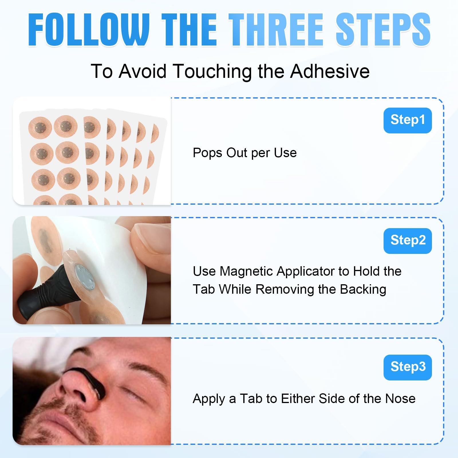 Магнітні носові пластирі, пачка 60 шт, фото №6