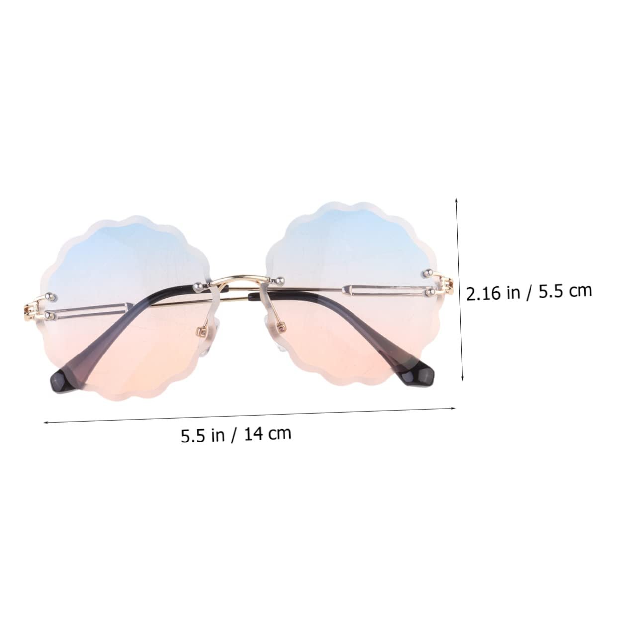 Сонцезахисні окуляри PACKOVE 3 шт. Великі жіночі модні Безрамкові металеві, фото №9