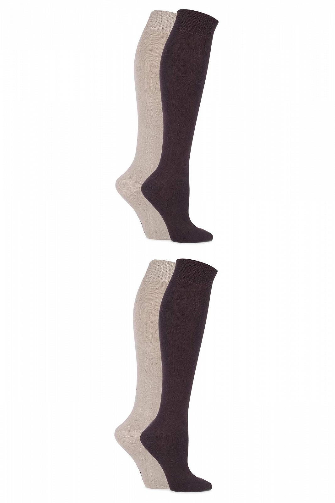 Шкарпетки до коліна SockShop Жіночі бамбукові з гладкими швами на пальцях, паковання 4 пари, фото №1