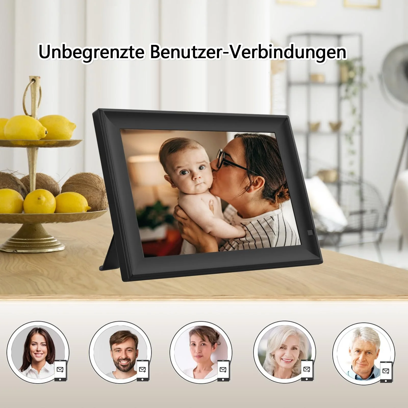 Цифровая фоторамка Frameo WiFi 10.1 дюйма 1280 x 800 Touchscreen Auto Rotation 32 ГБ, фото №6 Цифровая фоторамка Frameo WiFi 10.1 дюйма 1280 x 800 Touchscreen Auto Rotation 32 ГБ, фото №6