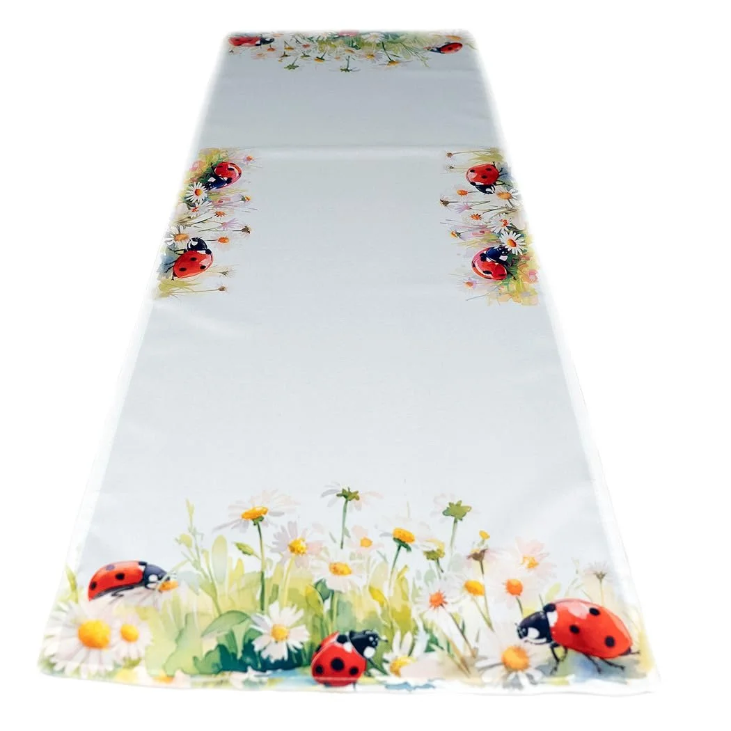 Скатертина Marienkäfer & Gänseblümchen 40 x 110 см Print Spring Flower, фото №1