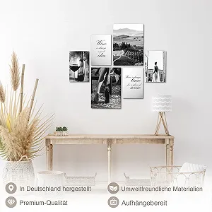 Набір картин Novart Wine Fashion N036563a Флізелін Чорно-білий synthetic.ua - Фото 1