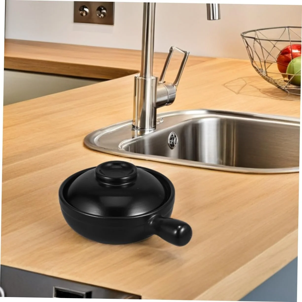 Кастрюля TOYANDONA из натуральной глины с крышкой для газовой плиты, фото №4