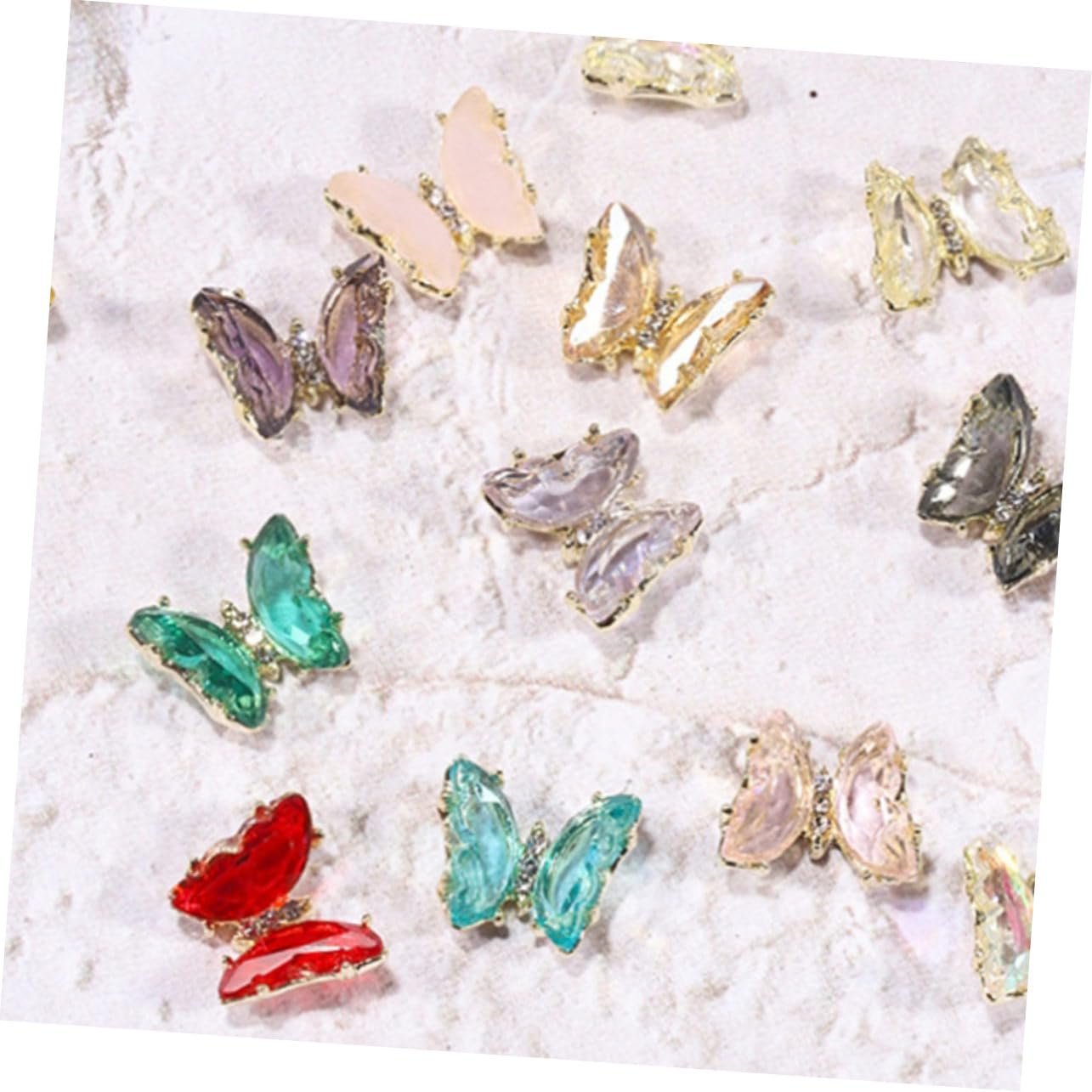 Украшение для ногтей Бабочки PLAFOPE 13 шт. Аксессуары для DIY маникюра из циркониевого материала, фото №6