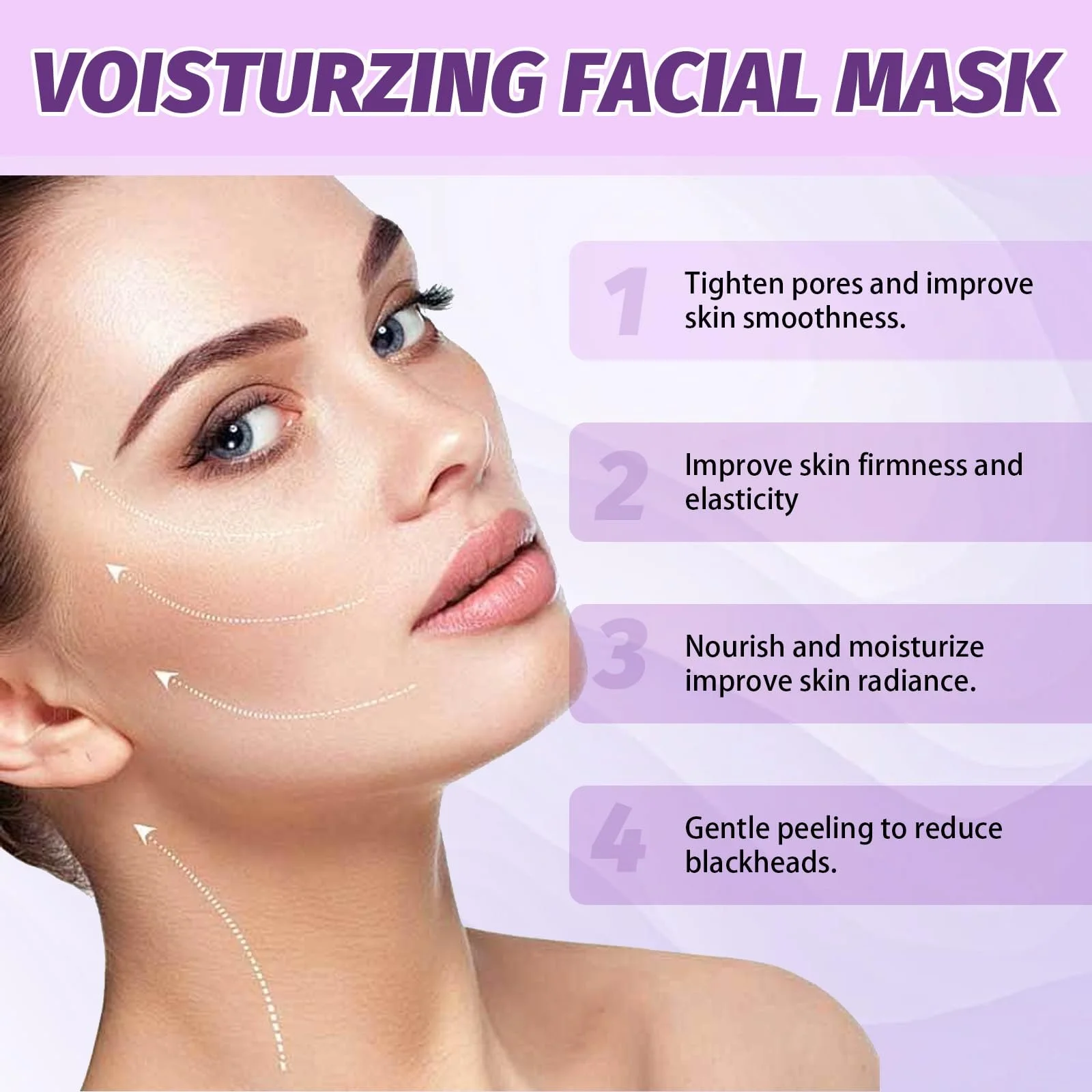 Нічна маска Collagen, упаковка з 2 шт. Маска Collagen Wrapping, нічна маска-плівка для обличчя, фото №5