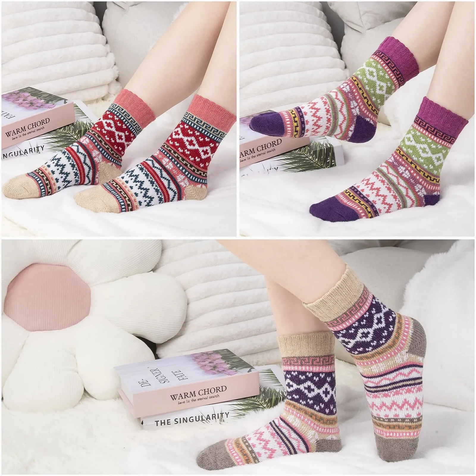 Шкарпетки YSense Snug, 5 пар, вовняні, фото №6