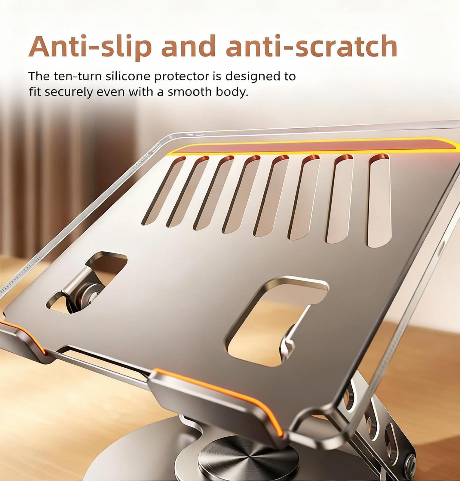 Підставка для ноутбука 3600 Регульована по висоті Металеваз подвійною підтримкою Ергономічна, фото №9