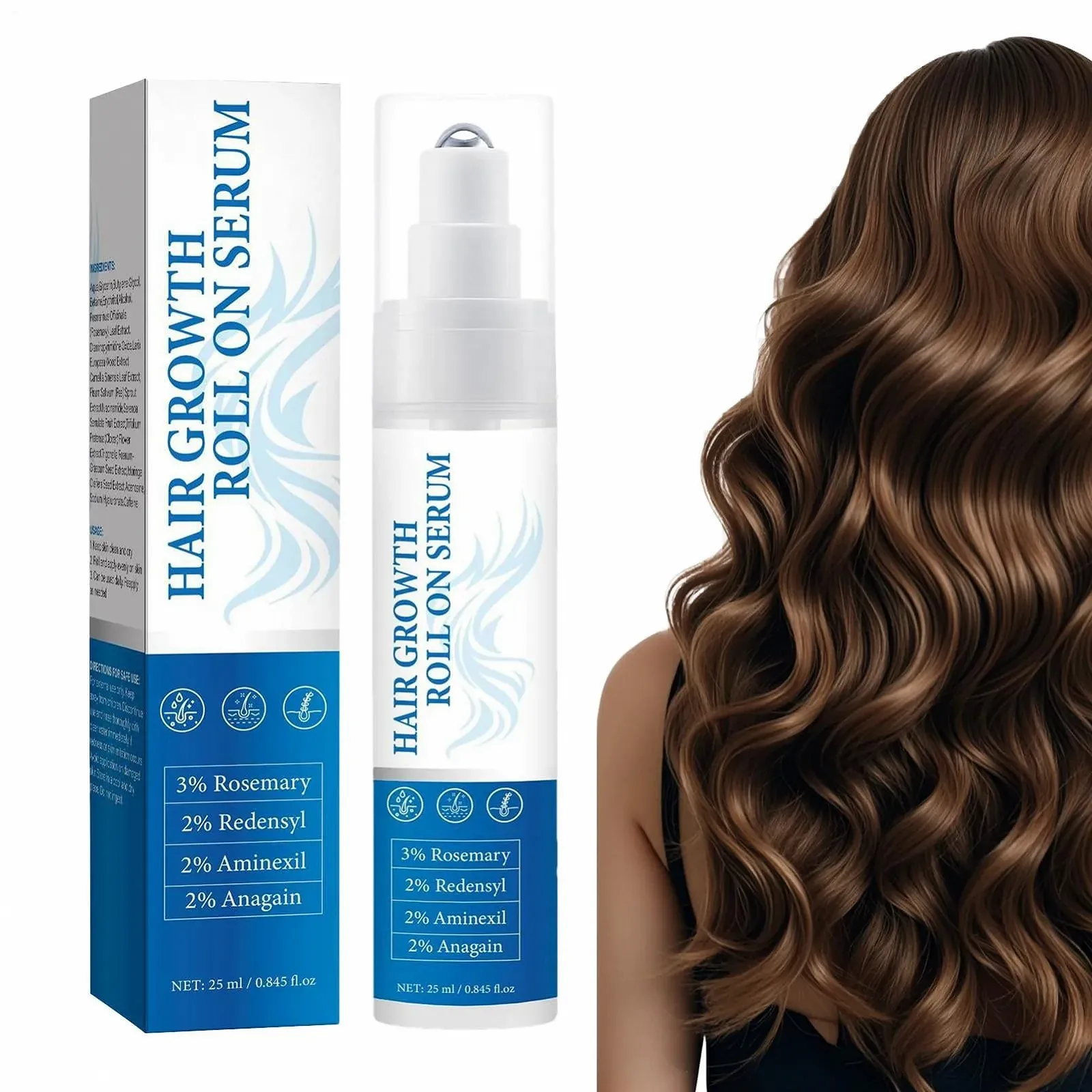 Засіб для росту волосся Yuecjian для чоловіків та жінок, розчин для відновлення шкіри голови, 25 мл, фото №7