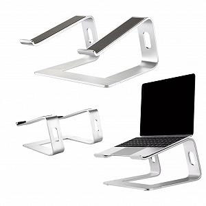 Підставка для ноутбука алюмінієва вентильована легка охолоджуюча для ноутбуків нековзні захисні накладки портативна - Фото 1