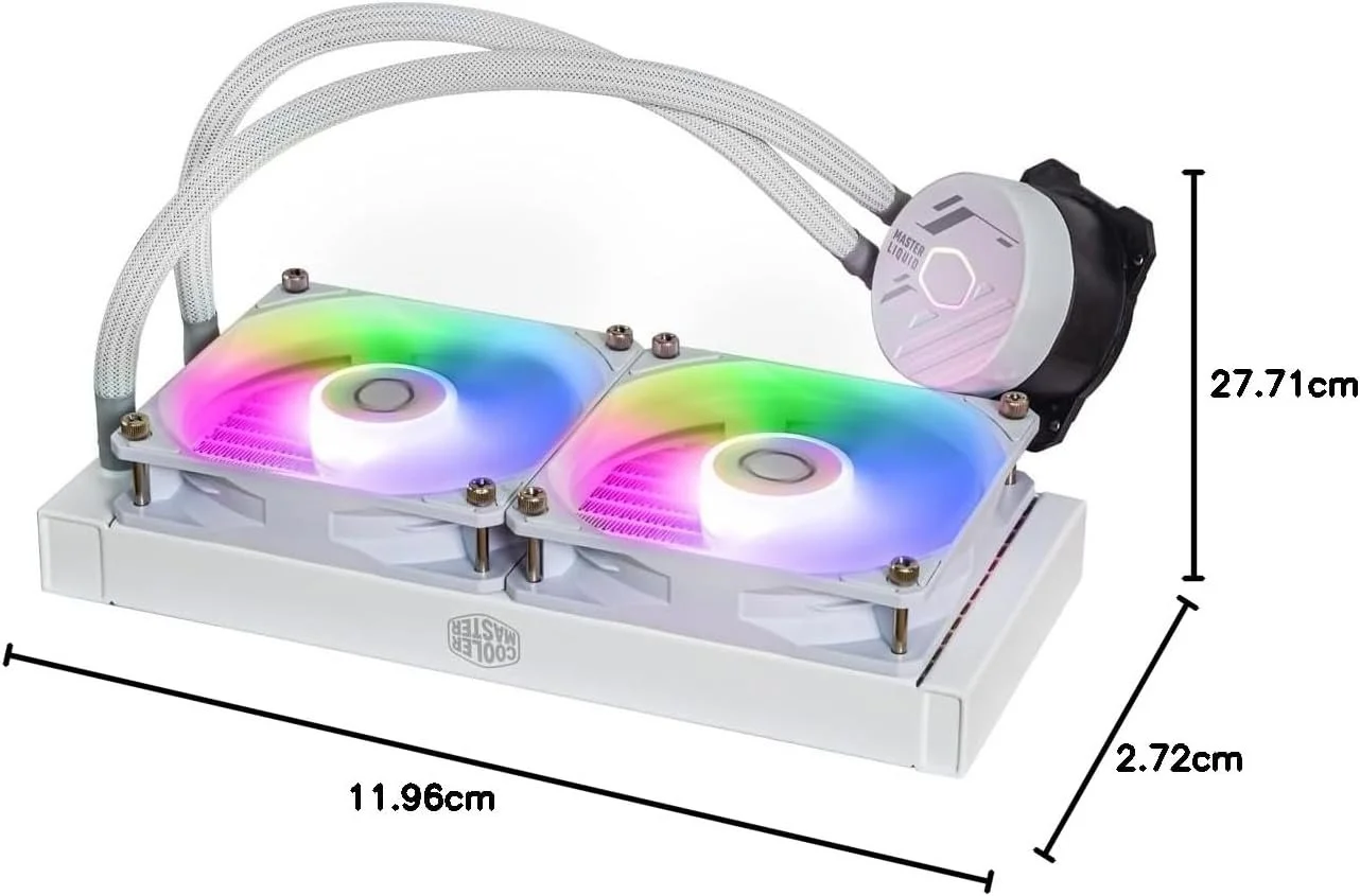 Система водяного охлаждения Cooler Master MasterLiquid 240L Core ARGB White, фото №4