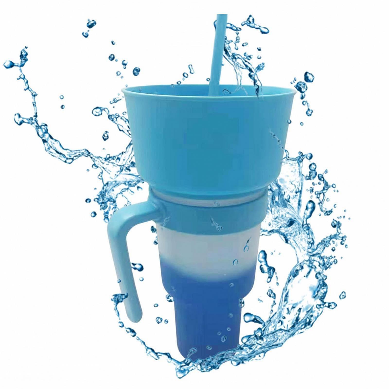 Стакан-поїльник з соломинкою 2-в-1, стакан для подорожей зі змінним кольором, фото №9