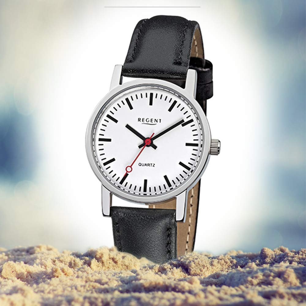 Женские часы Regent URF824 Аналоговые Кожаный Ремешок Черный Кварцевые часы Белый Циферблат, Ремешок., фото №5 Женские часы Regent URF824 Аналоговые Кожаный Ремешок Черный Кварцевые часы Белый Циферблат, Ремешок., фото №5