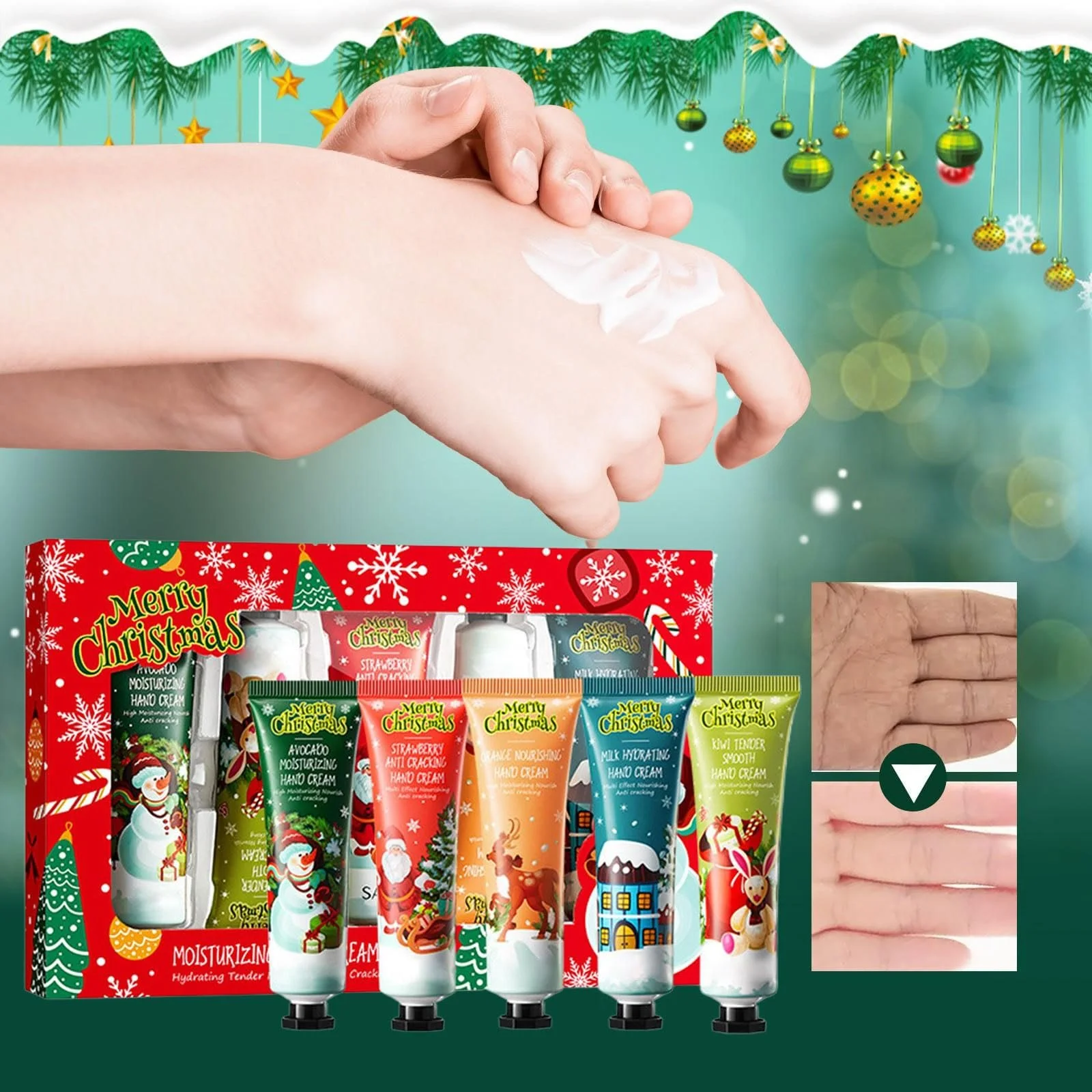 Крем для рук Набір з 5 міні-кремів для рук Різдвяний подарунковий набір, фото №5