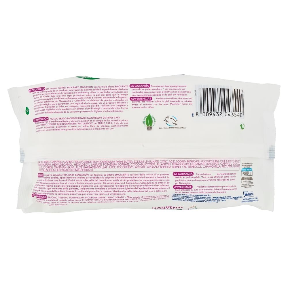 Салфетки Fria Baby Sensation С маслом ши, для нежной кожи, дерматологически протестированы, Maxi Эконом-упаковка 840 штук, фото №9