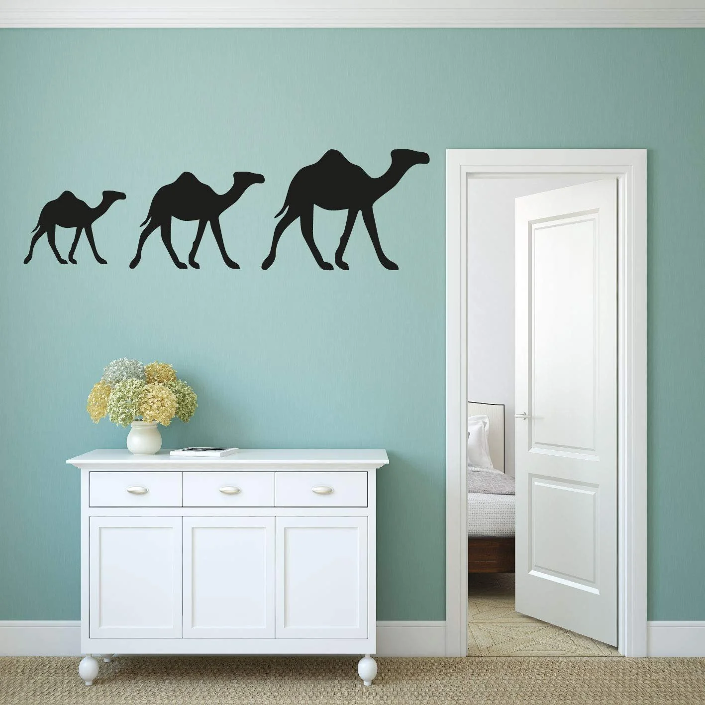 Наклейка на стену kleb-Drauf 1 Camel Caravan Белая Матовая, фото №2