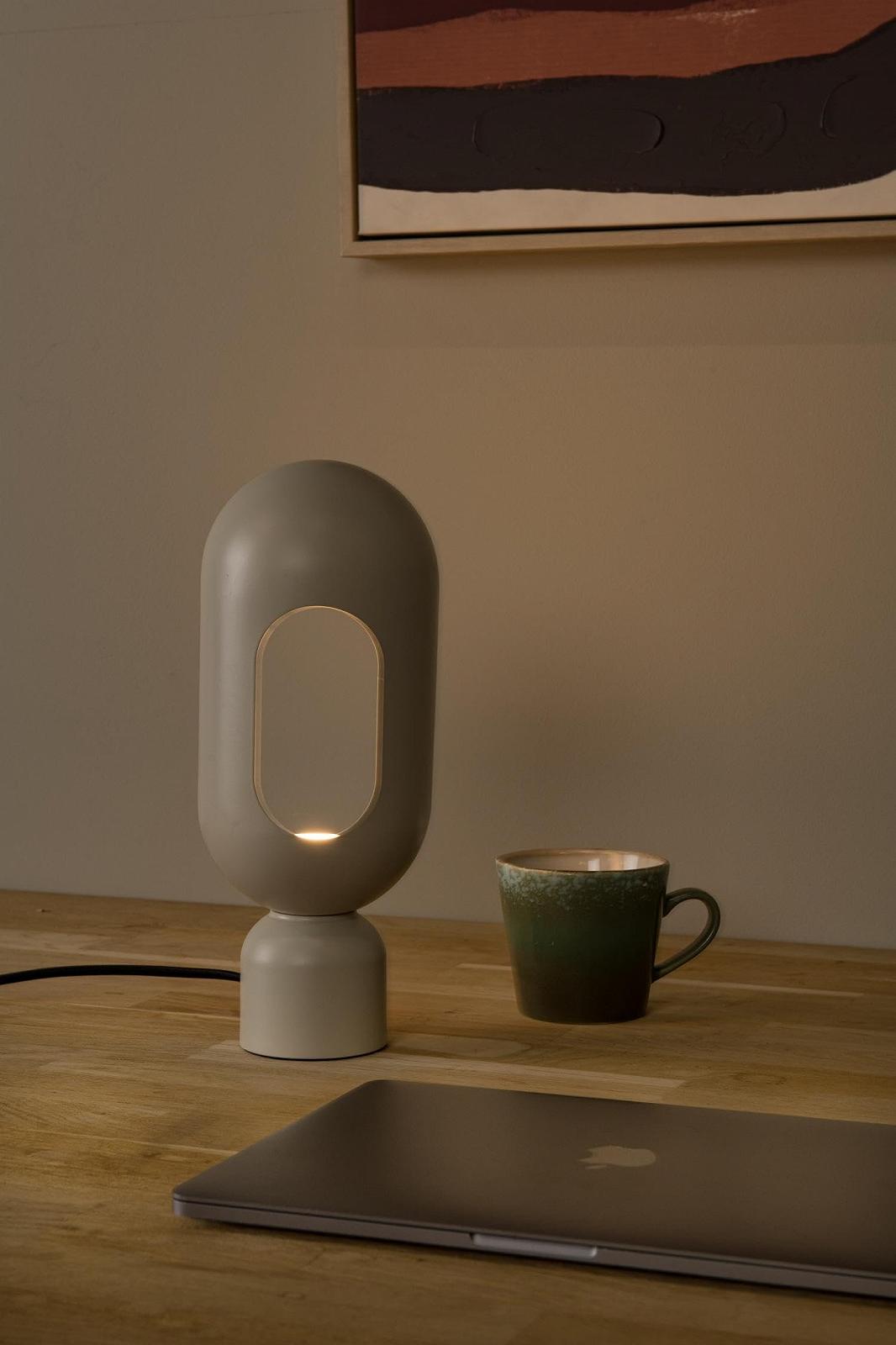 Настільна лампа LUCIDE BARRIS 1 x E27 Taupe, фото №4