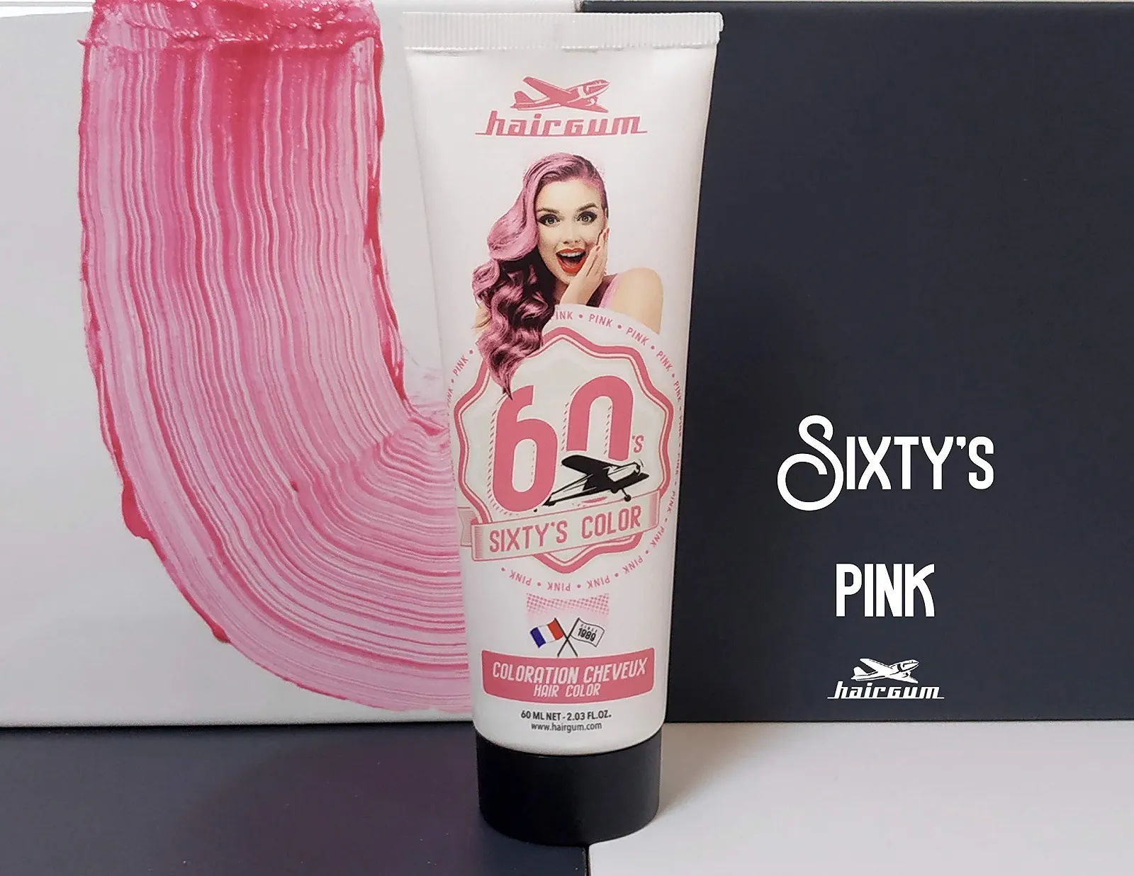 Напівперманентна фарба для волосся Sixty's Color Hairgum Рожевий 60 мл, фото №3 Напівперманентна фарба для волосся Sixty's Color Hairgum Рожевий 60 мл, фото №3
