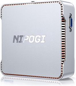 Мини ПК NiPoGi GK3V / Intel Celeron J4125 / RAM 8GB / SSD 256GB / 2 x HDMI / LAN / Wi-Fi 5 / Bluetooth 4.2 / Windows 11 / Серебристый - Фото 1