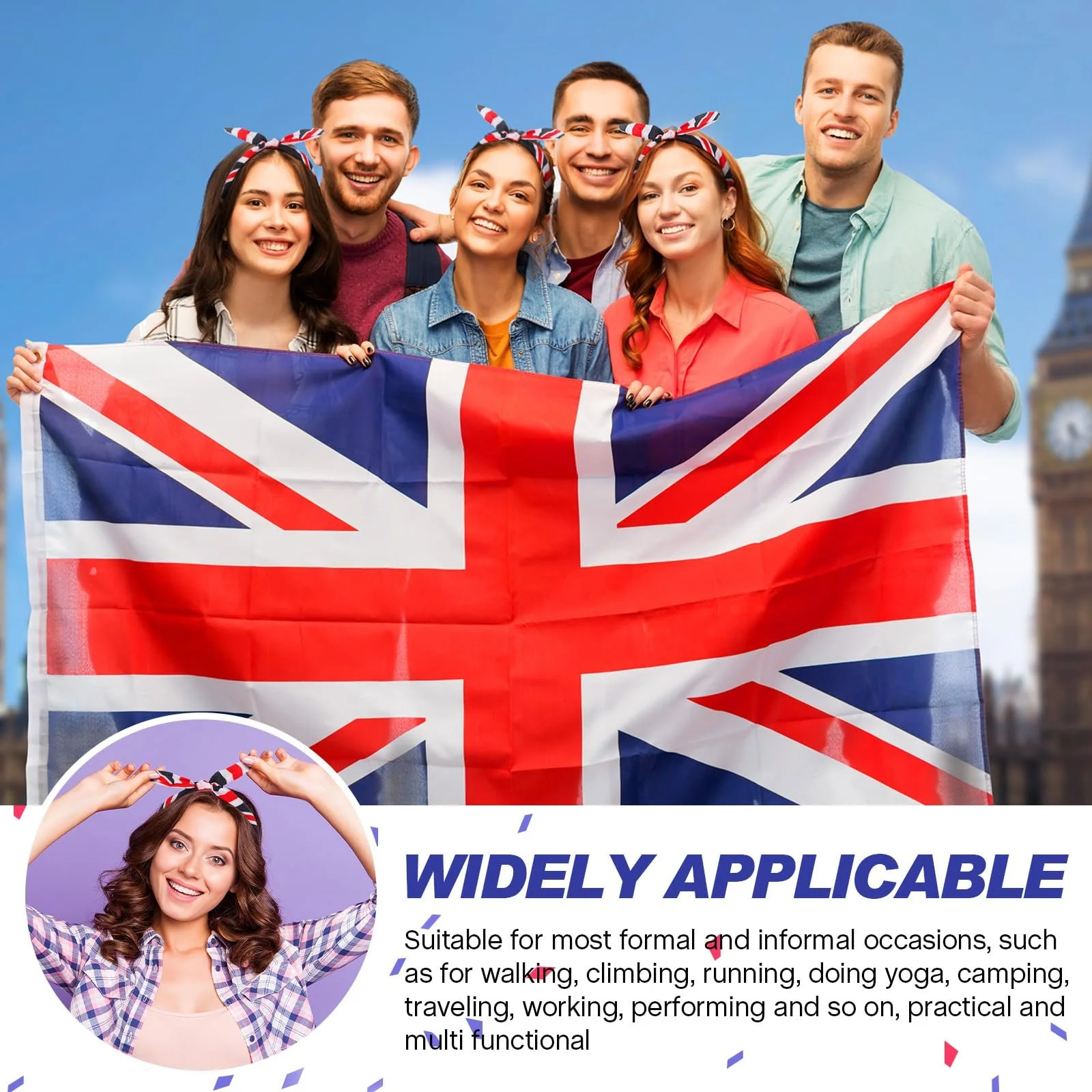 Набір обручів для голови з бантом, фото №7