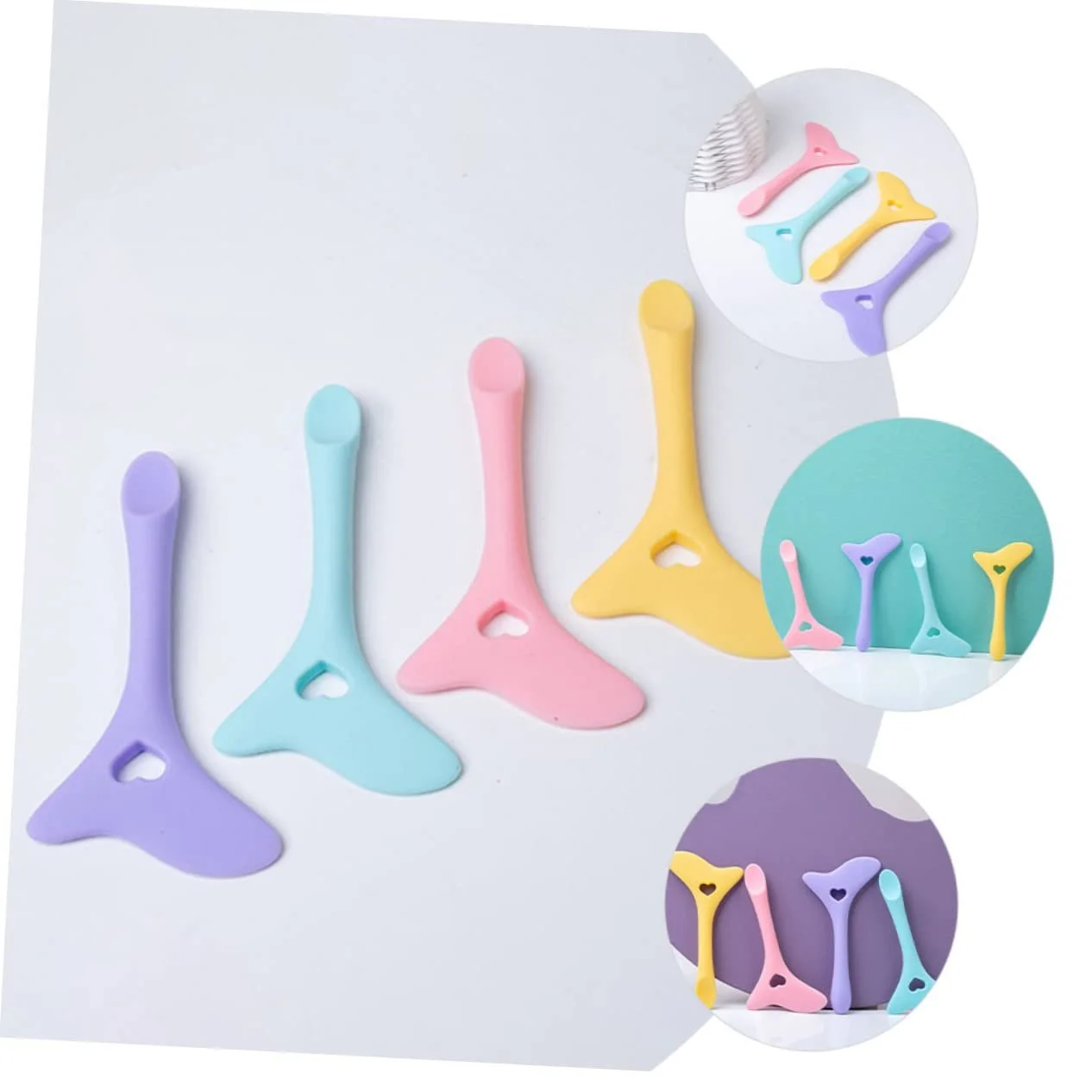 Силиконовый аппликатор для макияжа 2 шт Розовый, фото №7