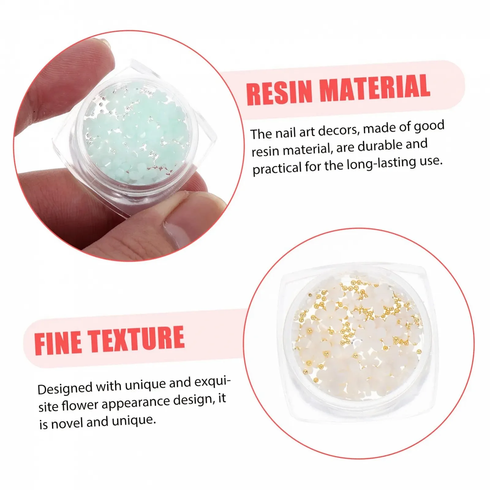 Прикраса для нігтів Квіти з смоли MERRYHAPY Набір для манікюру, фото №7