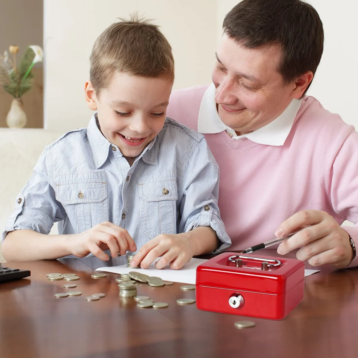 Скарбничка Decaller Металева з замком та прорізом для монет, фото №8