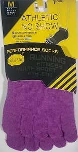 Носки Vibram Five Fingers Athletic No Show, Фиолетовый, M synthetic.ua - Фото 1