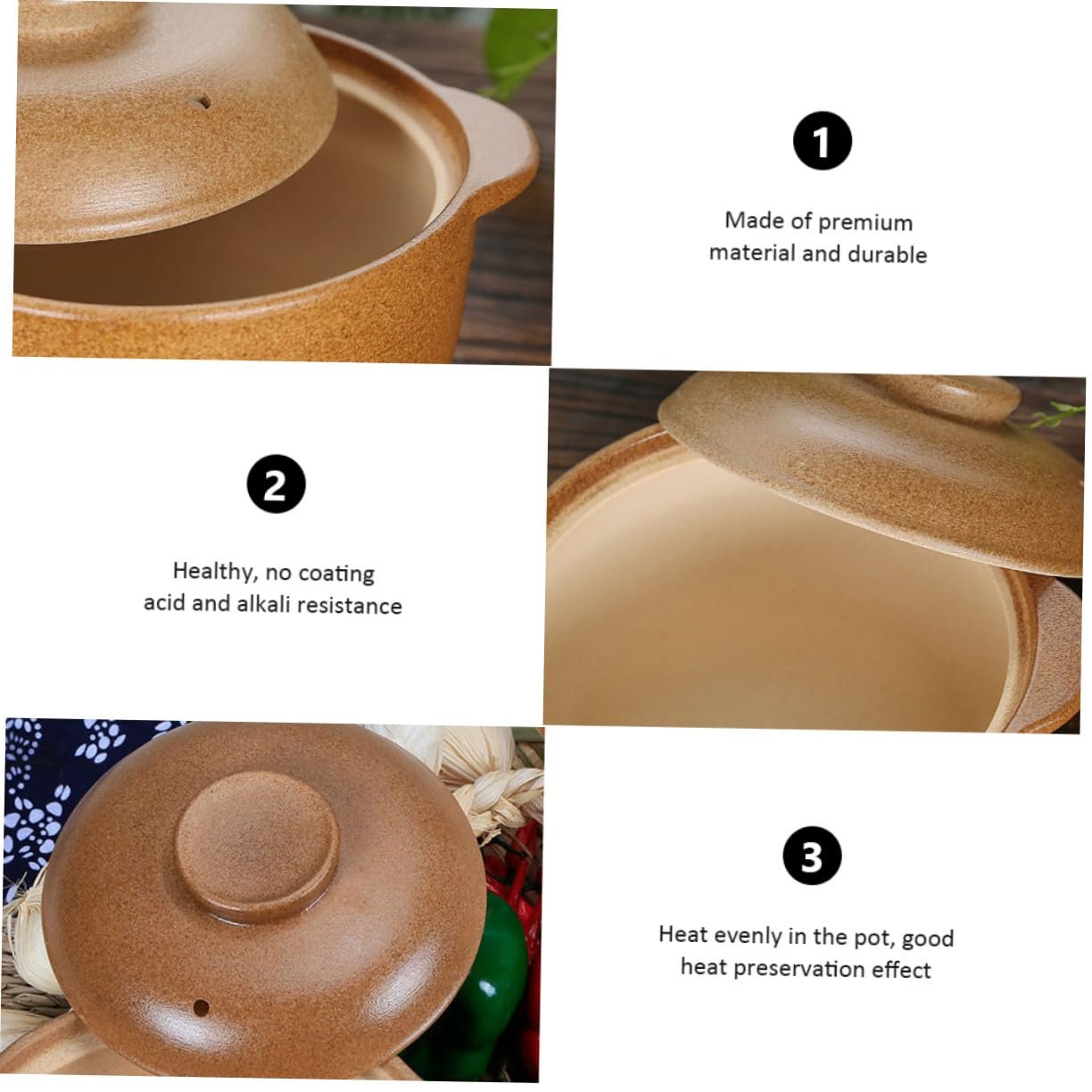 Гусятниця Garneck керамічна з кришкою термостійка антипригарна для газових та керамічних плит, фото №5