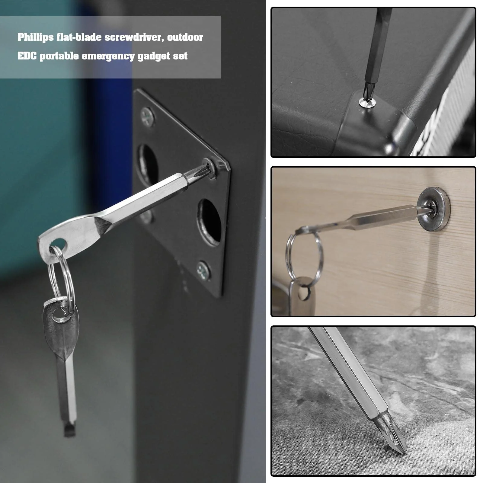 Набір викруток Keychain 4 шт. нержавіюча сталь, фото №3