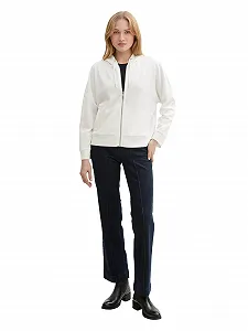 Женская кофта свободного кроя TOM TAILOR с вышивкой в виде сердца synthetic.ua - Фото 1