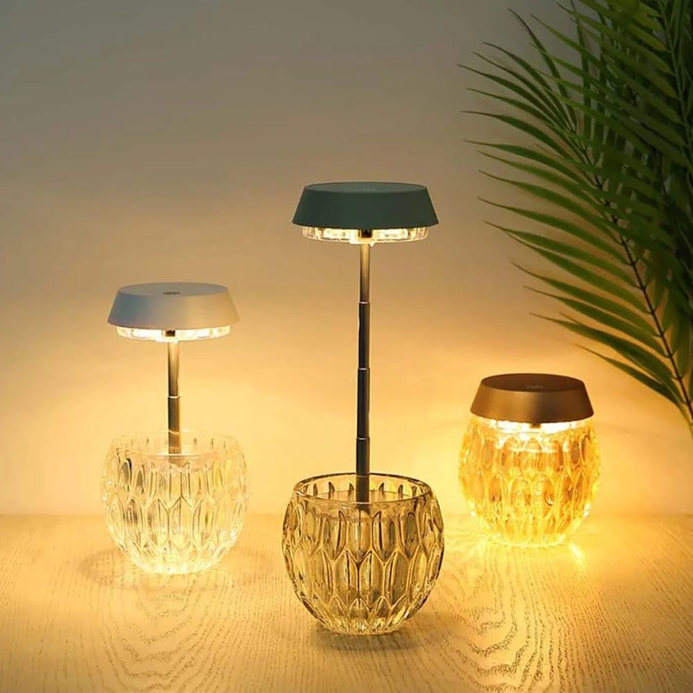 Настольная лампа GLOBO LIGHTING LED Touch Dimmer Stainless Steel Glass 28 см, фото №7