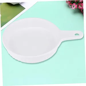 Форма для запікання Luxshiny Кругла керамічна з однією ручкою Біла synthetic.ua - Фото 1