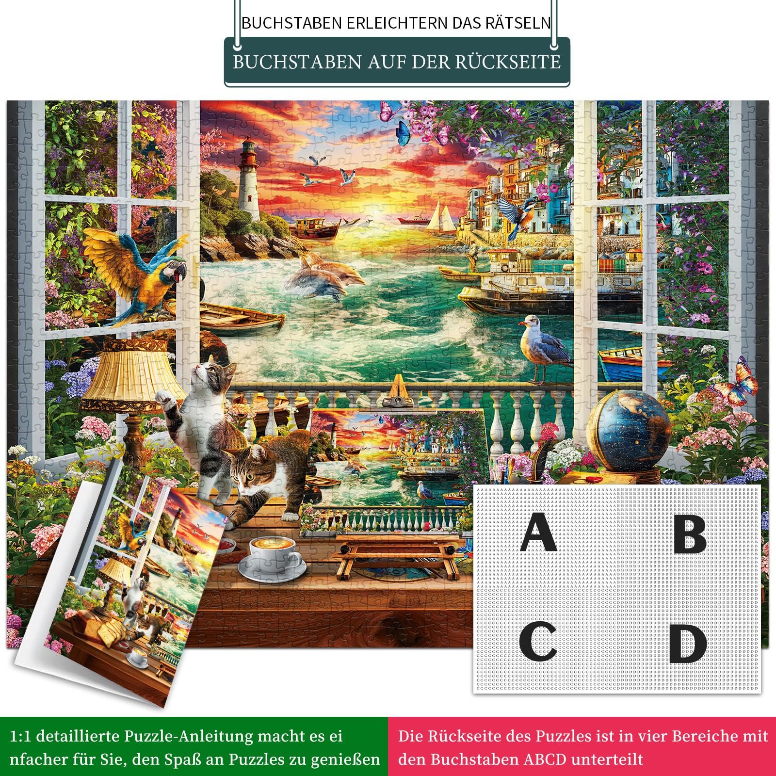 Пазл HUADADA Fairy Tale in Front of the Window 1000 деталей 70 x 50 см, фото №4