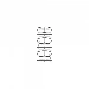 Комплект гальмівних колодок, дискове гальмо TRISCAN 8110 18003 для KIA задня вісь - Фото 1