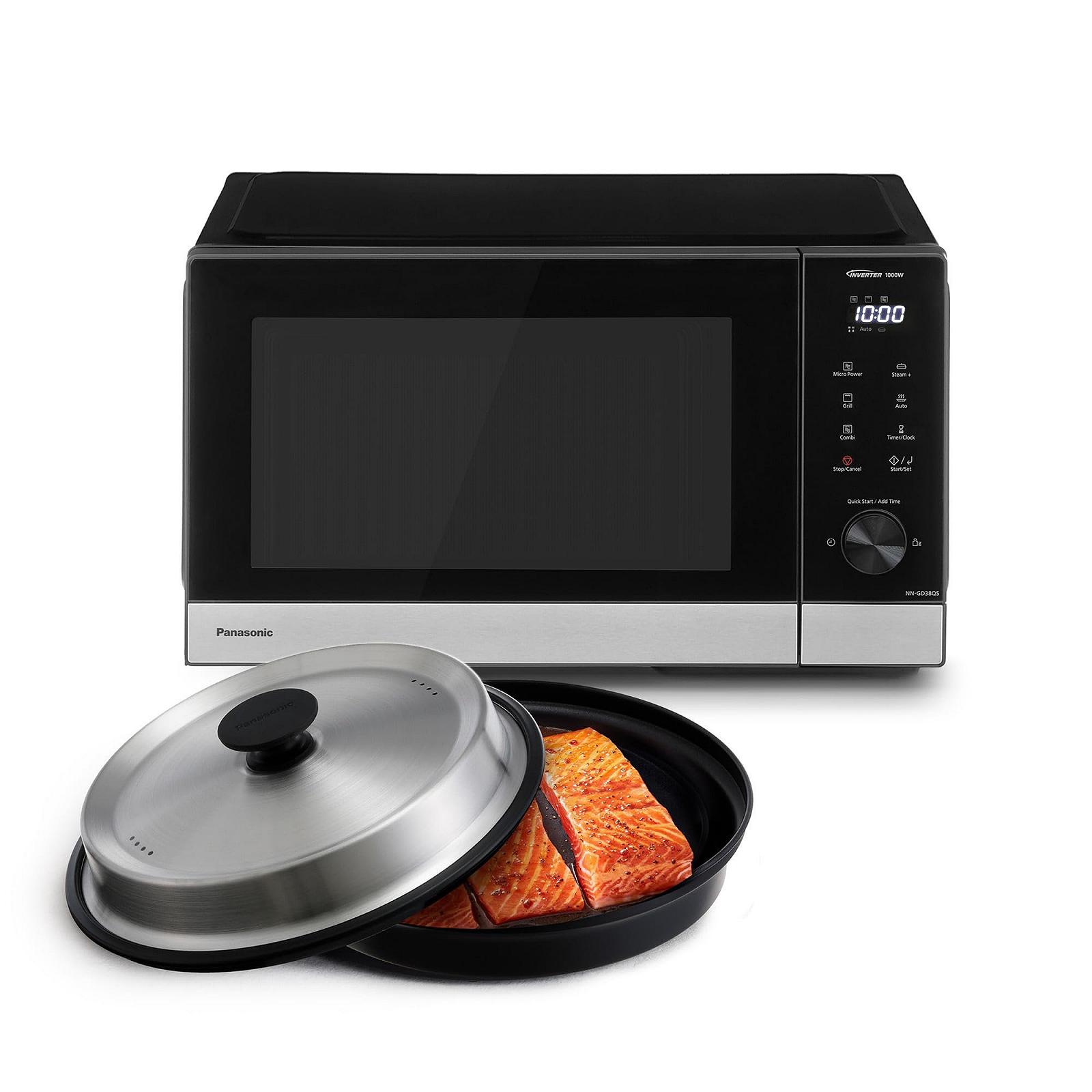 Мікрохвильова піч Panasonic NN-GD38QSEPG 29 л 1000 Вт Black & Stainless Steel, фото №1 Мікрохвильова піч Panasonic NN-GD38QSEPG 29 л 1000 Вт Black & Stainless Steel, фото №1