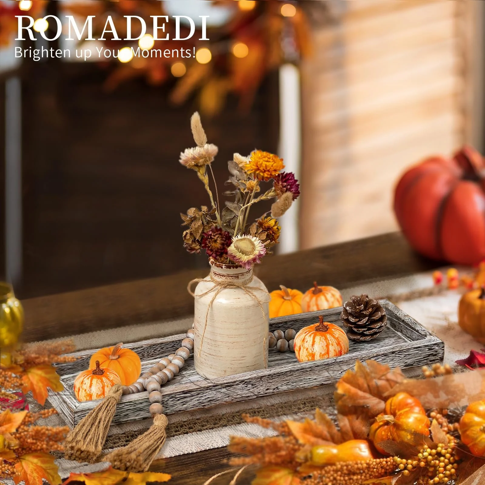 Декоративний піднос Romadedi Прямокутний Дерев'яний 38 см для Свічок, фото №8 Декоративний піднос Romadedi Прямокутний Дерев'яний 38 см для Свічок, фото №8