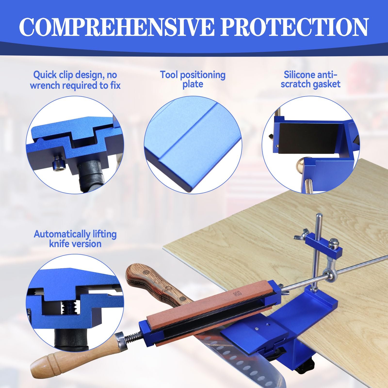 Професійна система заточування ножів ручна з фіксованим кутом та 8 каменями, фото №5 Професійна система заточування ножів ручна з фіксованим кутом та 8 каменями, фото №5