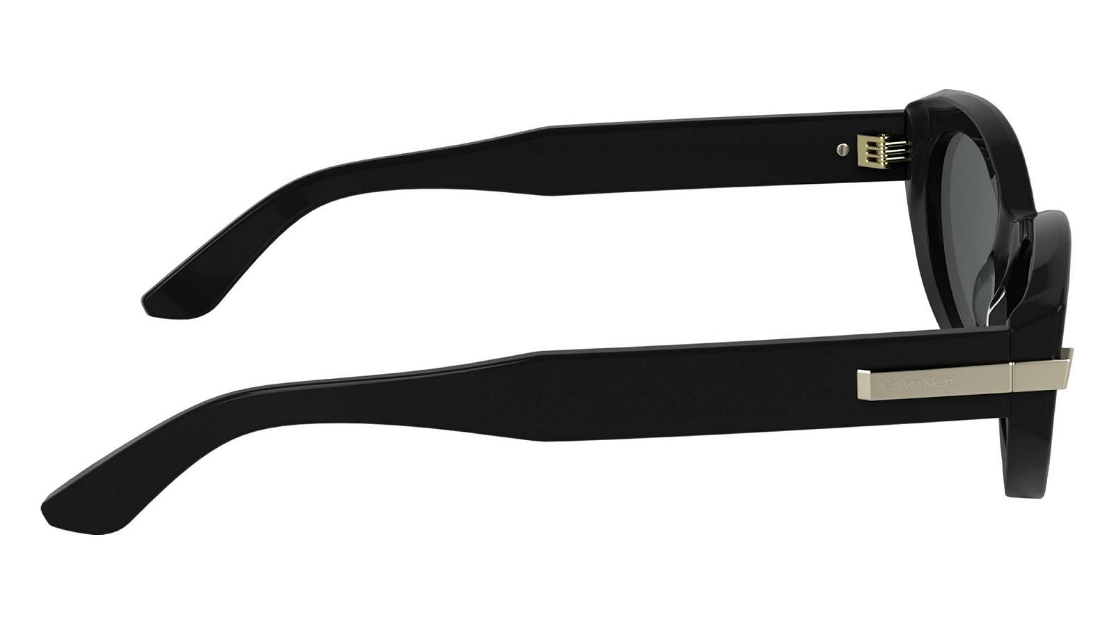 Жіночі сонцезахисні окуляри Calvin Klein CK25502S Чорний, з суцільними сірими лінзами, чорний, фото №7