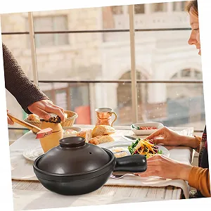 Кастрюля-форма для запекания Gatuida Керамическая с крышкой для тушения synthetic.ua - Фото 1