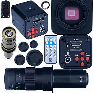 Цифровой микроскоп Rosfix Set Norma Black PRO KMNBP-HDMI + ODM-180X с камерой 16 Мп, объективом C-Mount Zoom 180x, 1080P HDMI, 4K фото - Фото 1